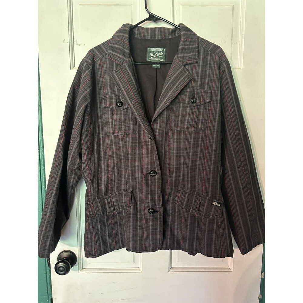 Woolrich Women's XL Plaid Blazer Jacket. Made In China - Picture 1 of 7